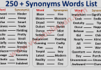 250 + Synonyms Words List with PDF