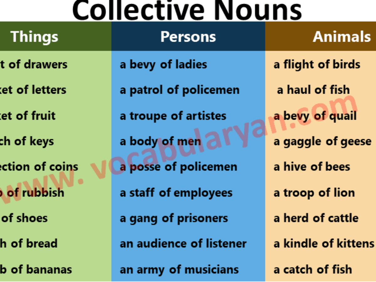 Subject-Verb Agreement with Collective Nouns Worksheet, image size:1200x900