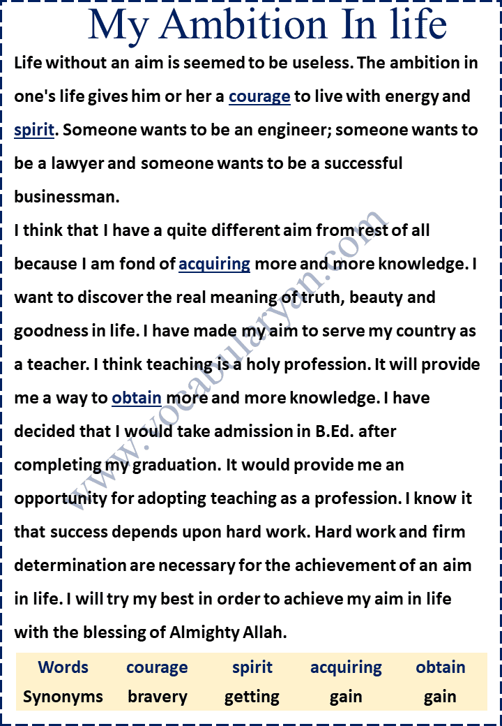 my ambition in life doctor essay 150 words