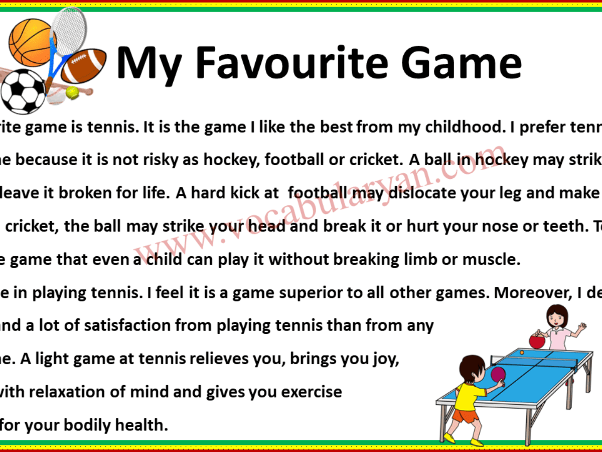 My Favourite Game Essay  Essay on My Favourite Game for Students and  Children in English - A Plus Topper