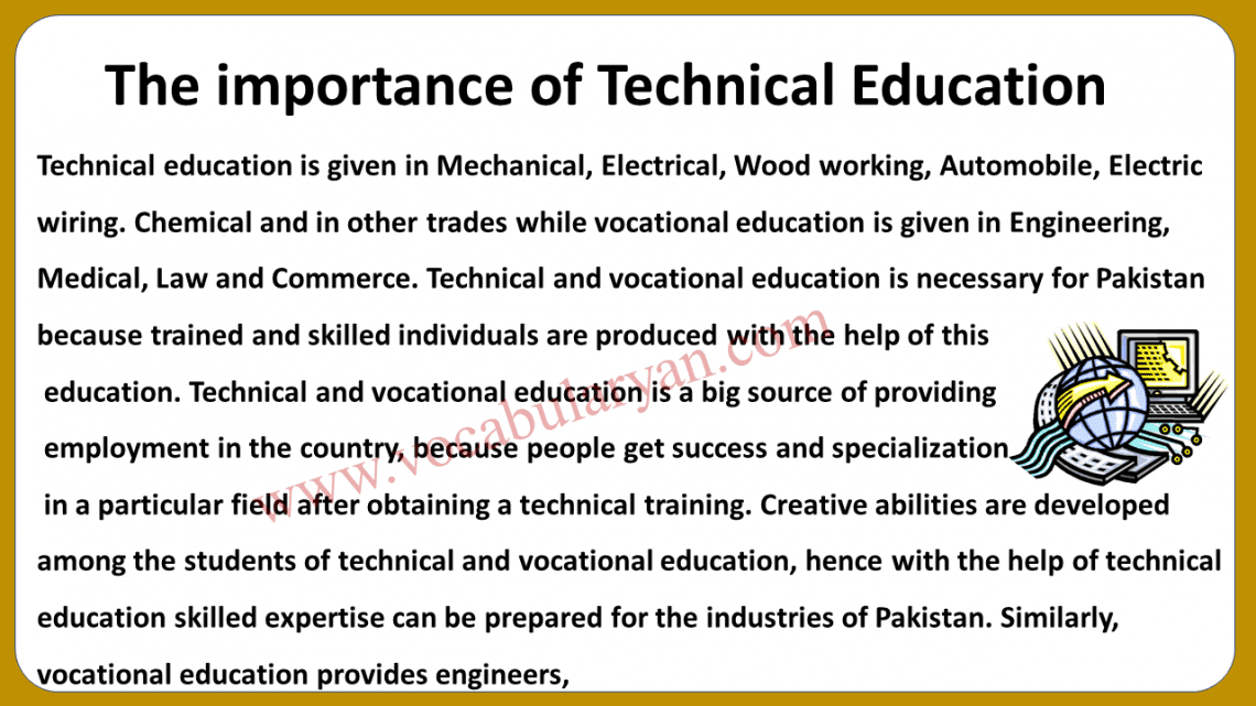 essay on need for technical education