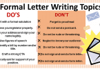 Do's or Don't for Letter Writing