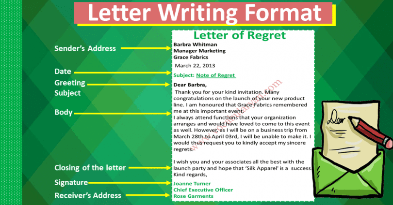 Formal Letter Format for Student