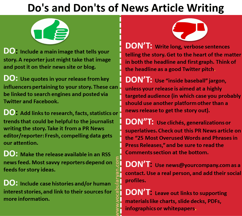how to write a proper news report
