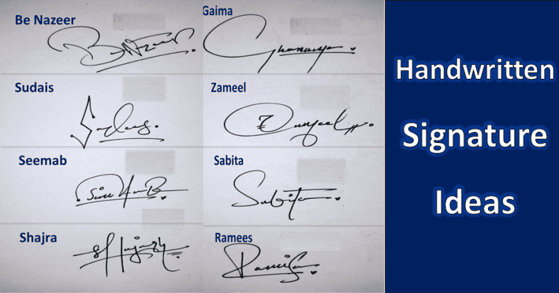 Handwritten Signature Ideas