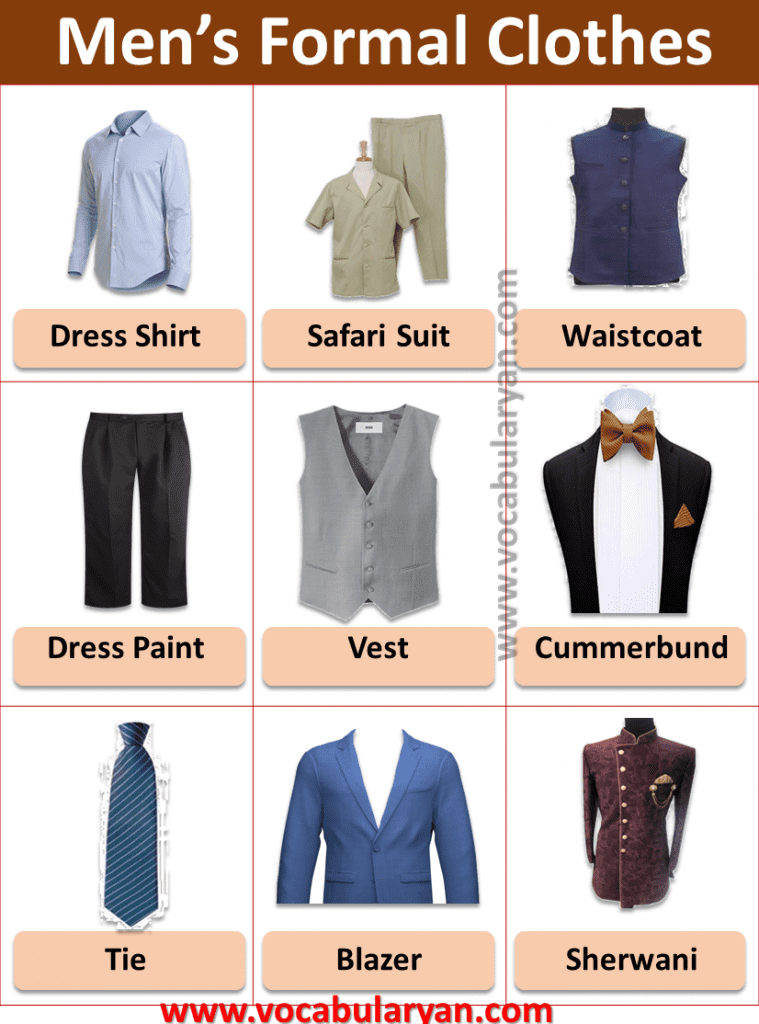 Different Types Of Men's Clothing at Herbert Reyes blog