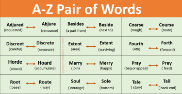 A - Z Pair Of Words