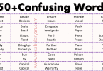 50 Commonly Confused Words with Meaning