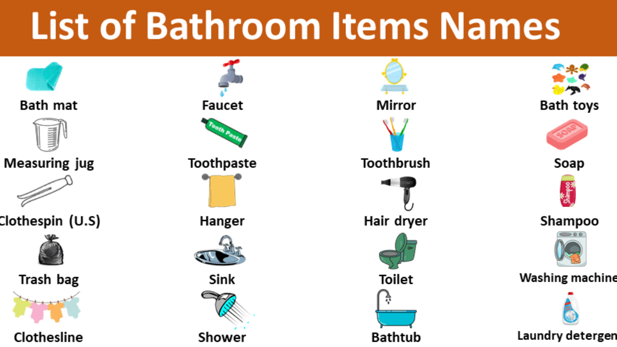 List of Things in the Bathroom
