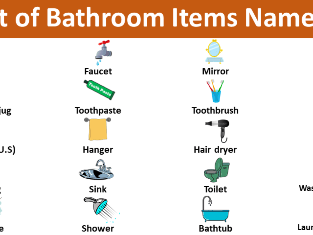 Bathroom Items Starting with A To Z  Learn english, Vocabulary, English  vocabulary words learning