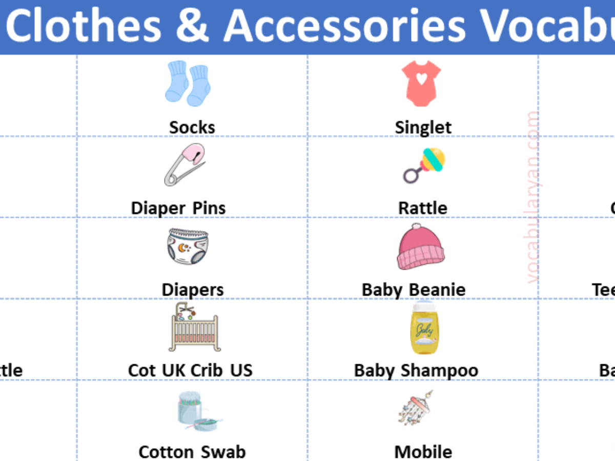 Baby Clothes and Accessories Names in English VocabularyAN