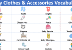 60+ Baby Clothes and Accessories Names in English