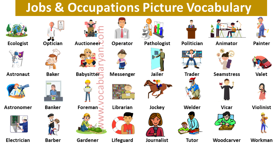 250+ Jobs and Occupation Names in English Alphabetically VocabularyAN