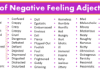 100+ List of Words Negative Feeling Adjective