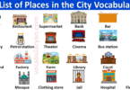 60+ Names of Places in the City with Image
