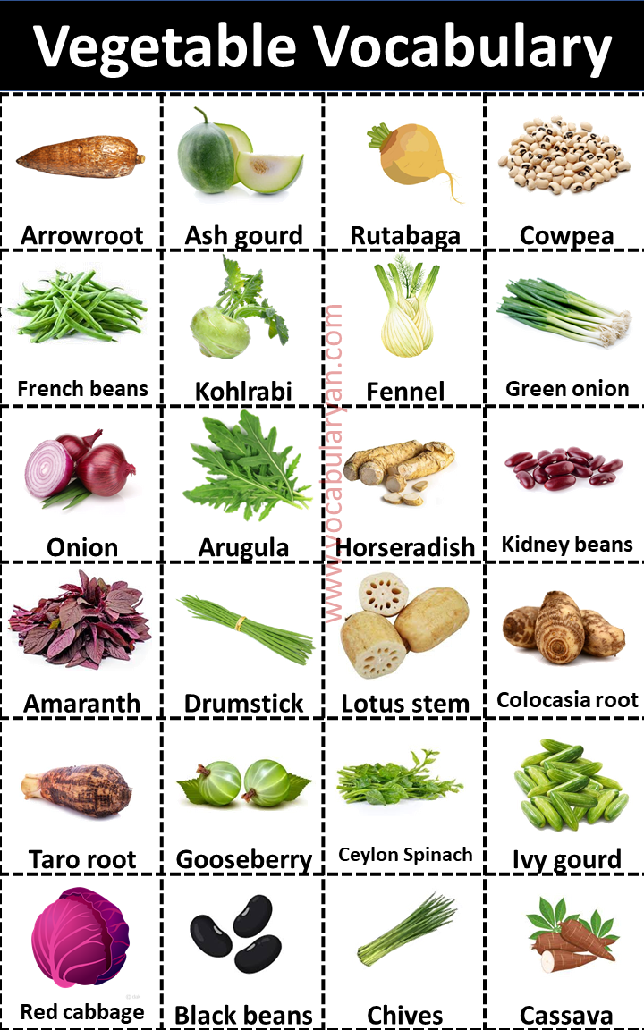Vegetable Names - Explore the List of 30+ Names in English
