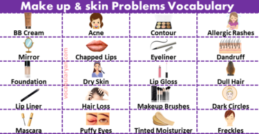 Words Related To Makeup And Skin Problems