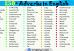 List of 250+ Adverbs A to Z in English Grammar