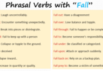 Phrasal Verbs with “FALL” with Meanings And Examples