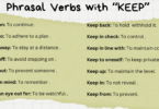 Phrasal Verbs with “KEEP”