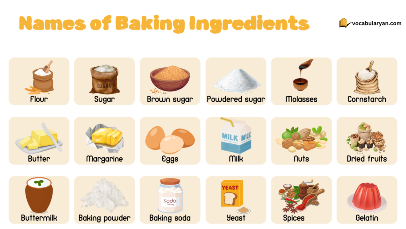 Names of Baking Ingredients – Common Essentials